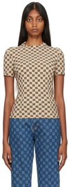 Misbhv Monogram-print T-shirt In Beige