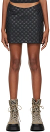 Misbhv Black Printed Miniskirt In Black