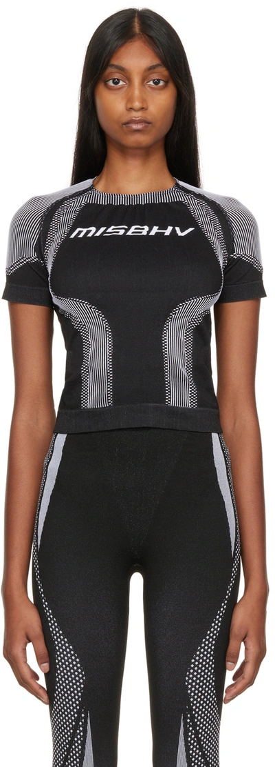 Misbhv Sport Active Logo-print Recycled-polyamide Top In Black