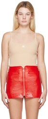 Courrèges Reedition Knit Tank Top In Sable
