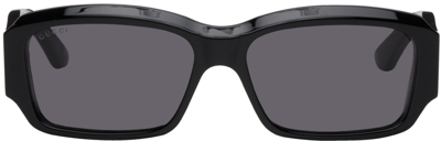 Gucci 矩形太阳镜 In Black-black-grey