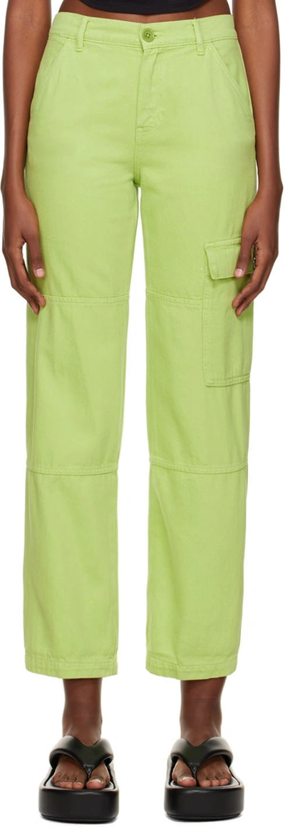 Reformation Green Bailey Trousers In Lime