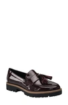 Bandolino Fillup Lug Sole Tassel Loafer In Merlot Patent