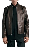 Rag & Bone Icons Archive Cafe Racer Leather Jacket In Brown