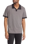 Theory Malden Stripe Stretch Pima Cotton Polo Shirt In Multi-colour