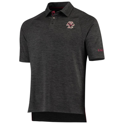 Colosseum Heathered Black Boston College Eagles Down Swing Polo