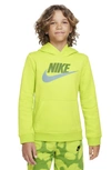 Nike Kids' Sportswear Club Fleece Hoodie In Atomic Green/ Chlorophyll