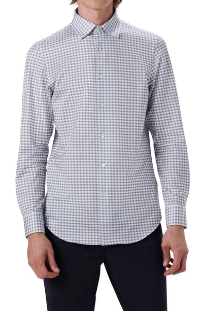 Bugatchi Ooohcotton® Check Button-up Shirt In Sand