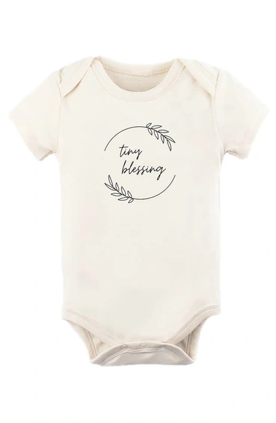 Tenth & Pine Babies' Tiny Blessing Organic Cotton Bodysuit In Natural