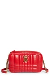 Burberry Lola Small Leather Camera Bag In Red