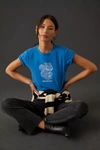 Mother The Lil Goodie Goodie Health Nut Tee Shirt In Blue