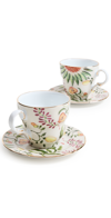 LA DOUBLEJ BIG MAMA CUP AND SAUCER SET OF 2