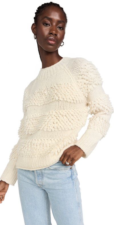 Faherty Polly Sweater In Winter White