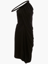 Jw Anderson One-shoulder Asymmetric Gathered Stretch-jersey Dress In Black