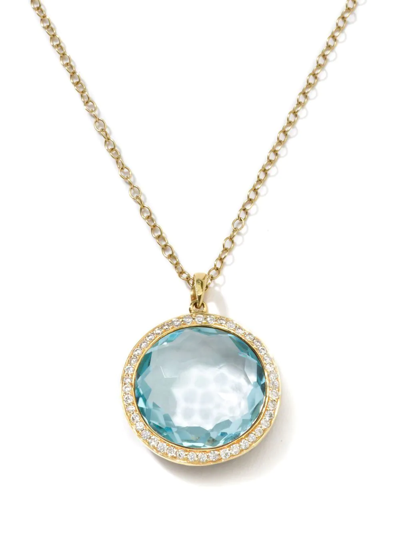 Ippolita Women's Lolli 18k Green Gold, Blue Topaz & 0.33 Tcw Diamond Pendant Necklace