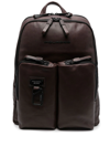Piquadro Logo-plaque Detail Backpack In Brown