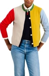 Alex Mill Francis Colorblock Merino Wool Cardigan In Multi Combo