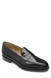 Loake Imperial Strap Leather Loafers In Black