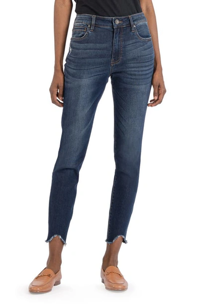 Kut From The Kloth Donna High Waist Curve Hem Ankle Skinny Jeans In Hello