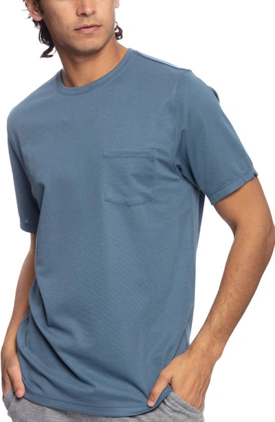 Fundamental Coast Westport Pocket Crewneck T-shirt In Ocean