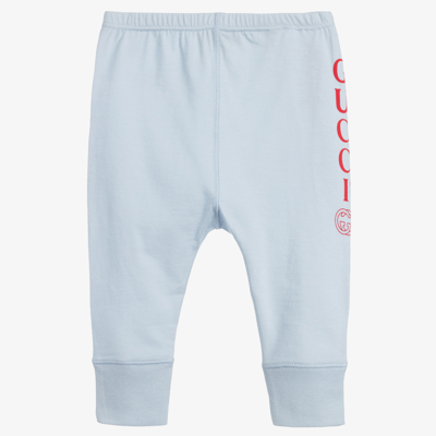 Gucci Boys Blue Cotton Baby Joggers