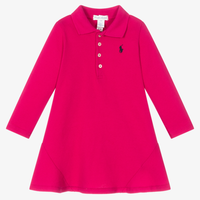 Ralph Lauren Baby Girls Pink Polo Dress
