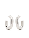 Rabanne Xl Link Hoop Earrings In Silver