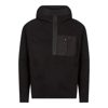 Ten C Pocket-detail Half-zip Hoodie In Black