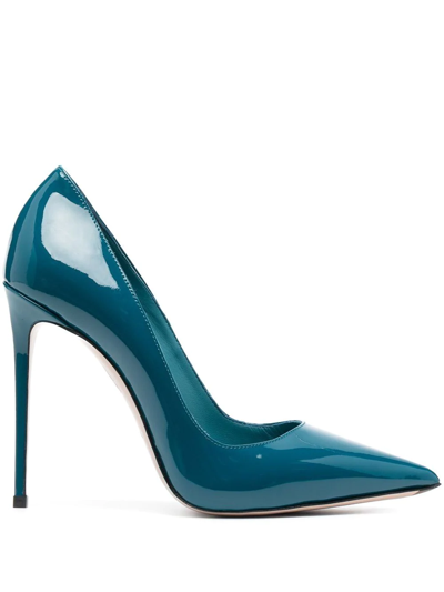 Le Silla 125mm Eva Patent Leather Pumps In Blue