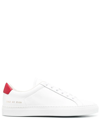 Common Projects Retro Low Leather Sneakers In White