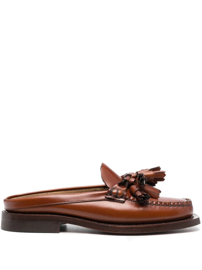 Hereu Cairel Slip-on Leather Loafers In Brown