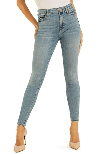 Guess 1981 High Waist Ankle Skinny Jeans In Zrcn-open
