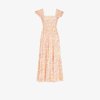 Rixo London Kendall Floral-print Cotton-poplin Midi Dress In Pink