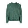 LES TIEN GREEN LONG SLEEVE COTTON SWEATER,CF1010MW18377797