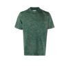 LES TIEN GREEN FADED EFFECT COTTON T-SHIRT,HV2021MW18377790