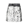 Dolce & Gabbana Metallic Embroidered Leopard Print Skirt In Metallic