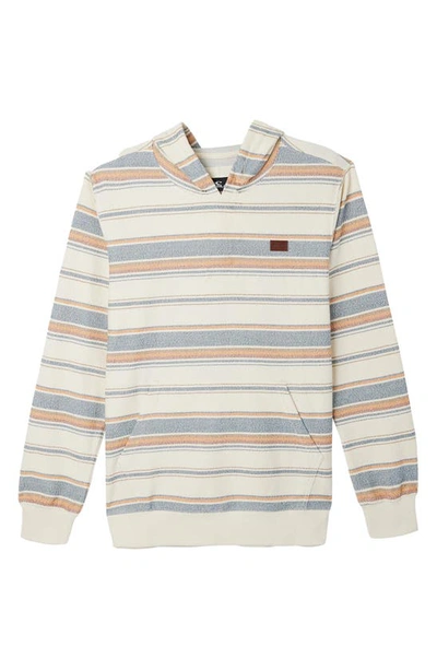 O'neill Kids' Bavaro Stripe Pullover Hoodie In Cream