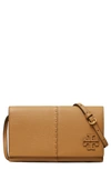 Tory Burch Mcgraw Leather Wallet Crossbody In Tiramisu