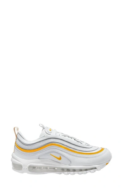 Nike Air Max 97 Low-top Sneakers In White/university Gold