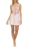 Flora Nikrooz Showstopper Chemise With Lace In Pink