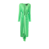 SOLACE LONDON GREEN LORENA LONG SLEEVE DRAPED DRESS,OS2803618547793