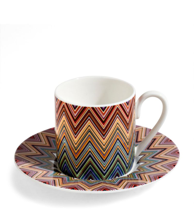 Missoni Zigzag Jarris 156 Teacup And Saucer In Red
