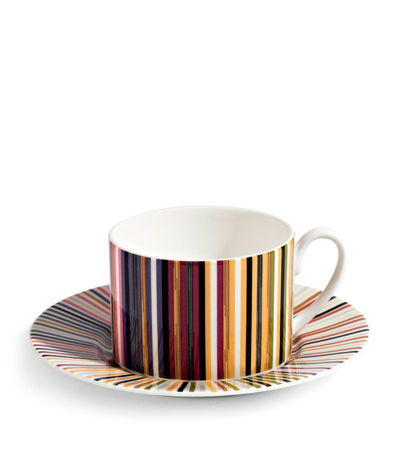 Missoni Striped Jenkins Teacup And Saucer (set Of 2) In Multi