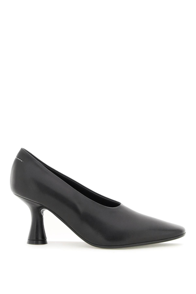 Mm6 Maison Margiela Pump In Leather In Black