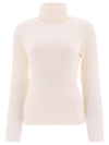 ALLUDE ALLUDE WOMEN'S  WHITE OTHER MATERIALS SWEATER