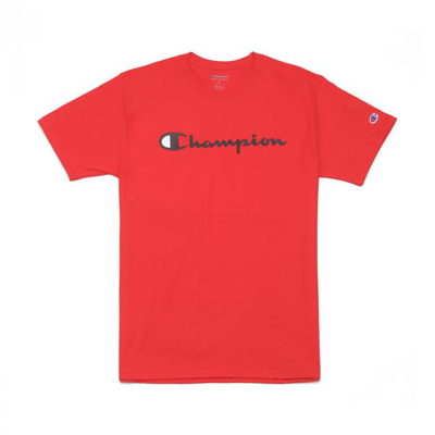 Champion Men's Big & Tall Classic Standard-fit Logo Graphic T-shirt In Red/black