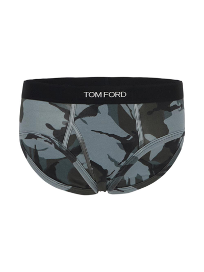 Tom Ford Underwear Military Briefs In Blue