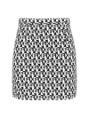 Elisabetta Franchi Monogram-print Mini Skirt In Black