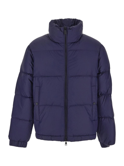Add Double Color Down Jacket In Blue