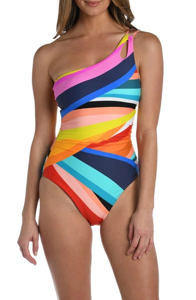 La Blanca Women's Printed Sunscape One-shoulder Swimsuit Women's Swimsuit In Multi